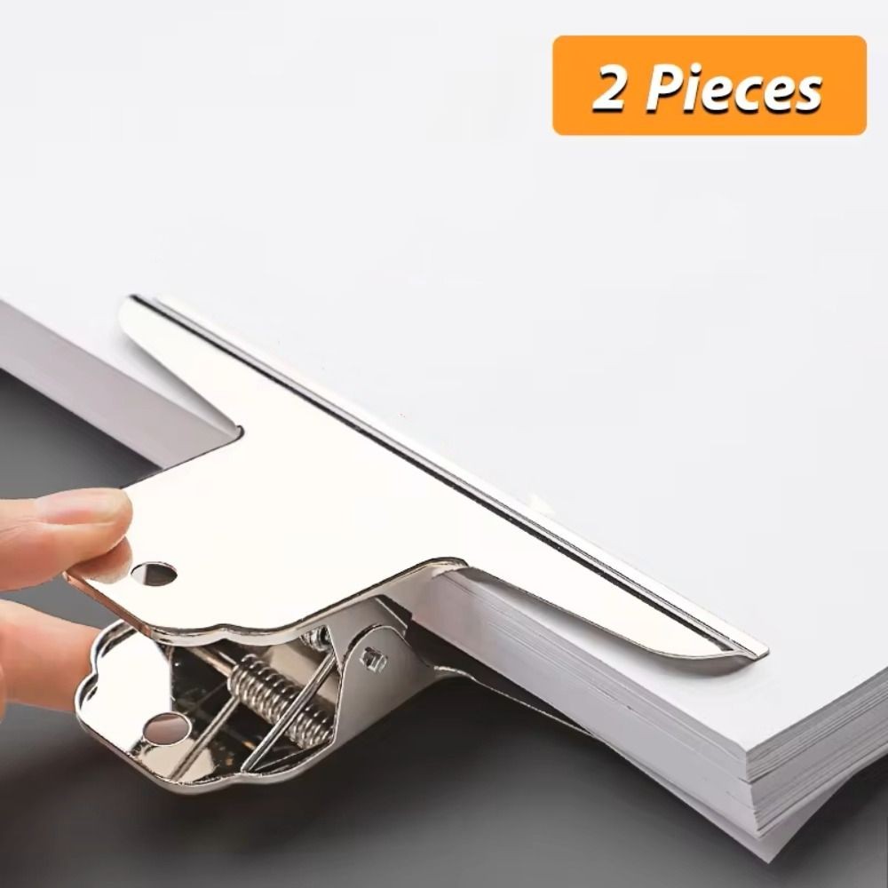 

2Pcs 160mm Binder Spring Clips Stainless Steel Moutain Shaped Securing Clip Office Supplies Multifunctional Index Clamp