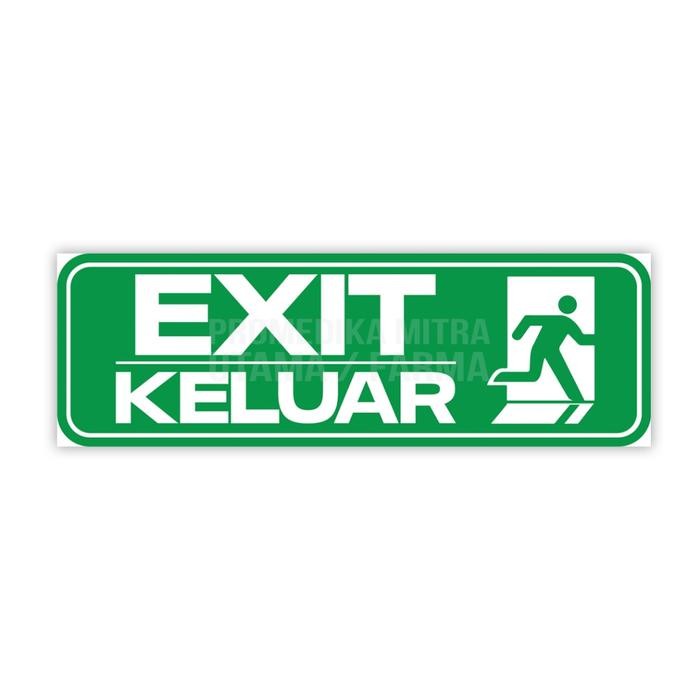 

Stiker Jalur Evakuasi Exit / Keluar Kanan Kiri - Exit
