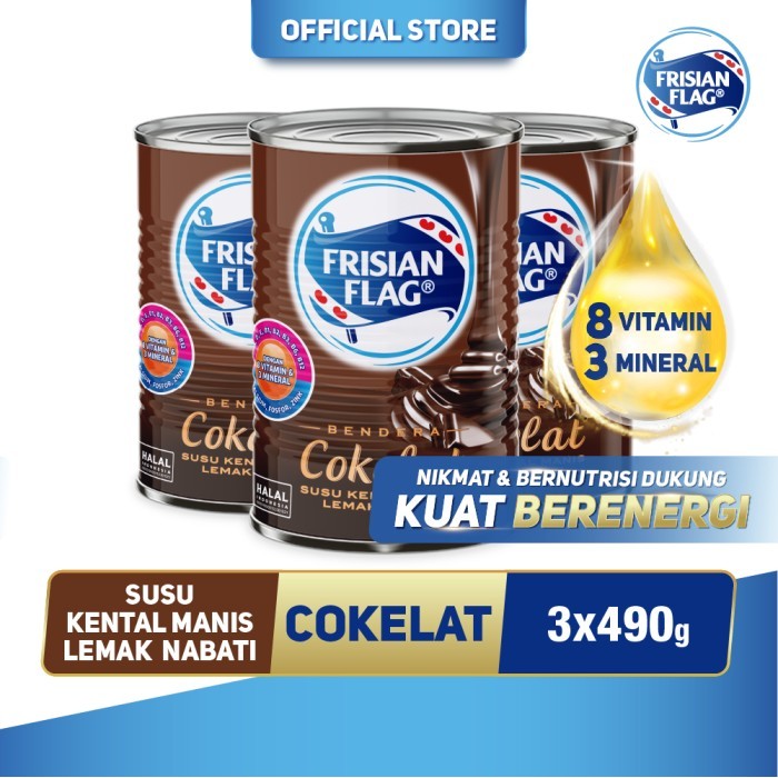 

Frisian Flag Bendera Kental Manis Cokelat Kaleng 490g [3 pcs]