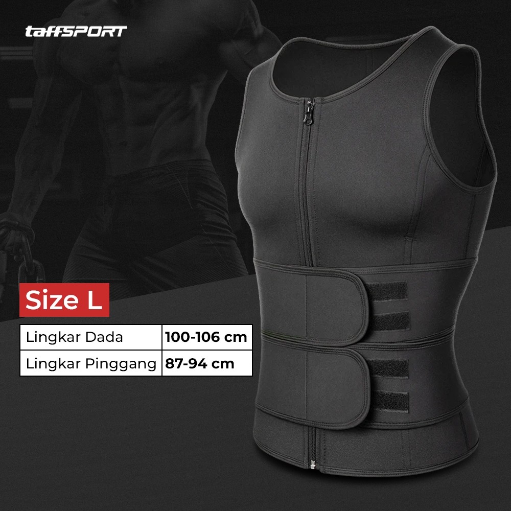 Korset Pembentuk Badan Pria Waist Fat Burner Double Velcro - MWL10 / Korset Pria Pelangsing Perut Bu