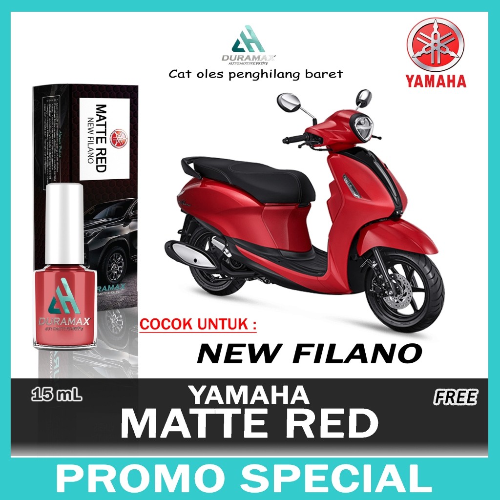 CAT OLES PENGHILANG BARET MOTOR MATTE RED / MERAH DOFF - YAMAHA ALL NEW FILANO