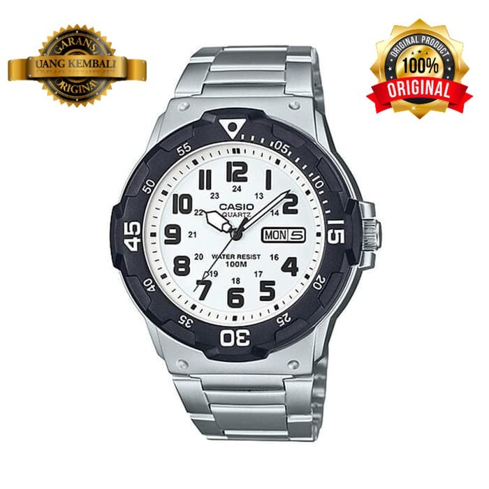 Original Jam Tangan Casio Original  Pria  Analog Stainless Rantai Silver CS
