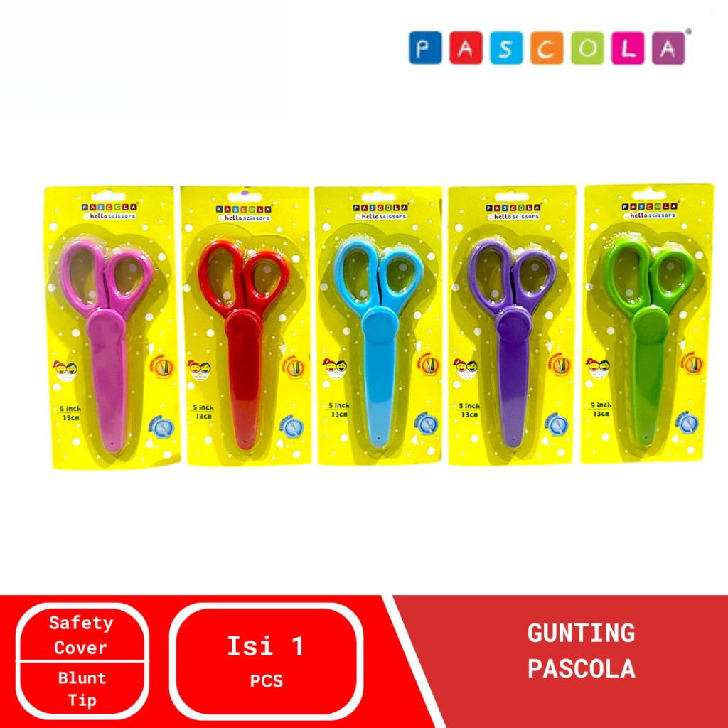 

Gunting Anak Pascola Hello Scissors - Gunting Anak Tutup Safety / Gunting Fancy Mini / Scissors Kids