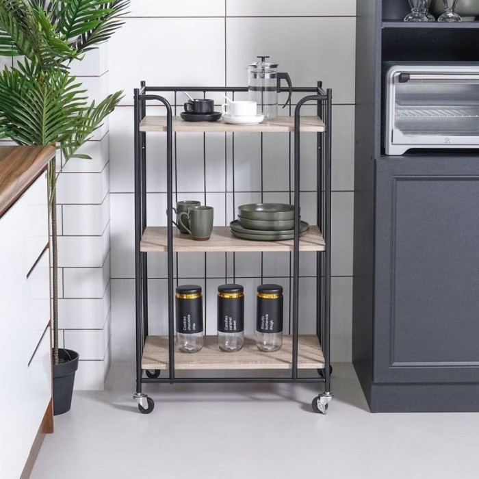 Rak Troli Dapur Besi Serbaguna 3 Tingkat INFORMA Kitchen Serving Trolley