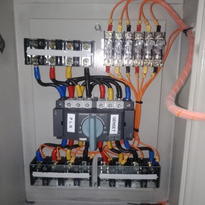 PANEL GENSET + PLN 63A 3P+N SECOMEC change over switch