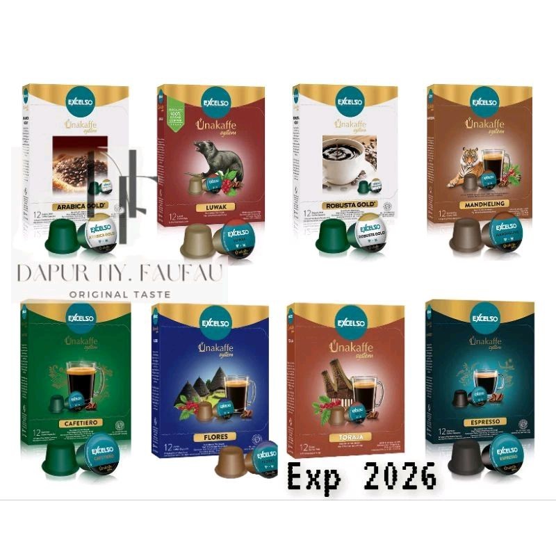 

EXCELSO CAPSULE UNAKAFFE kopi kapsul excelso unakaffe ALL VARIAN 12pods
