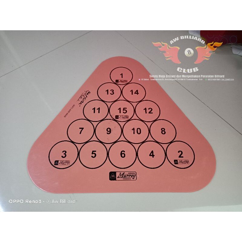 Alas Bola Billiard - Tatakan Bola Billiard Segitiga