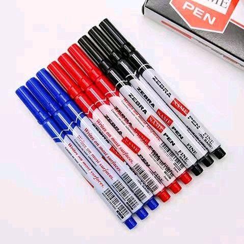 

Spidol Zebra Name Pen Oil Base Tinta Minyak Warna Hitam Biru Merah
