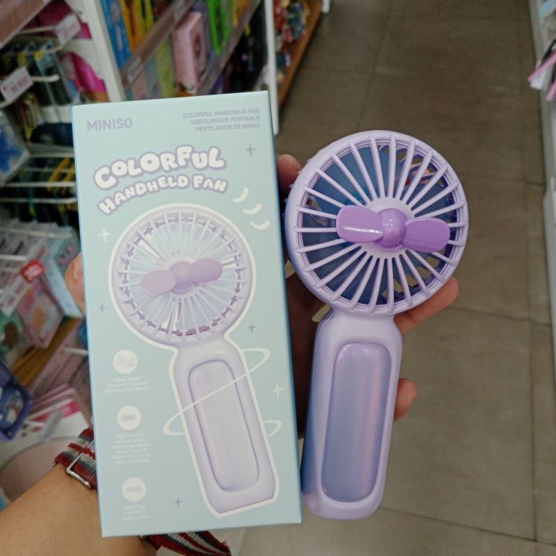 MINISO Colorful Handheld Fan (Kipas Mini) Portable Fan Kipas Angin Mini
