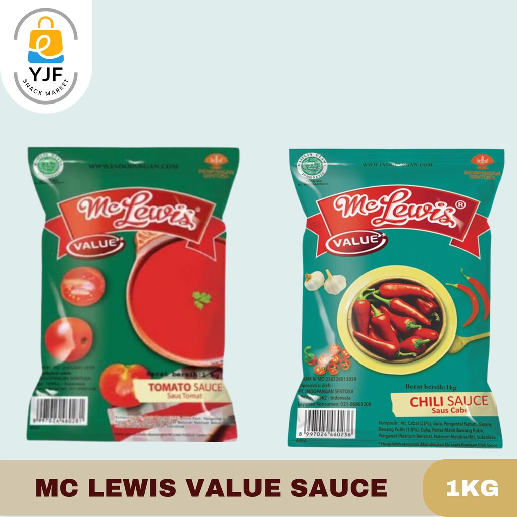 

MC Lewis Chili Sauce/Saus Cabe/Tomato Sauce/Saus Tomat/Extra Hot 1 kg