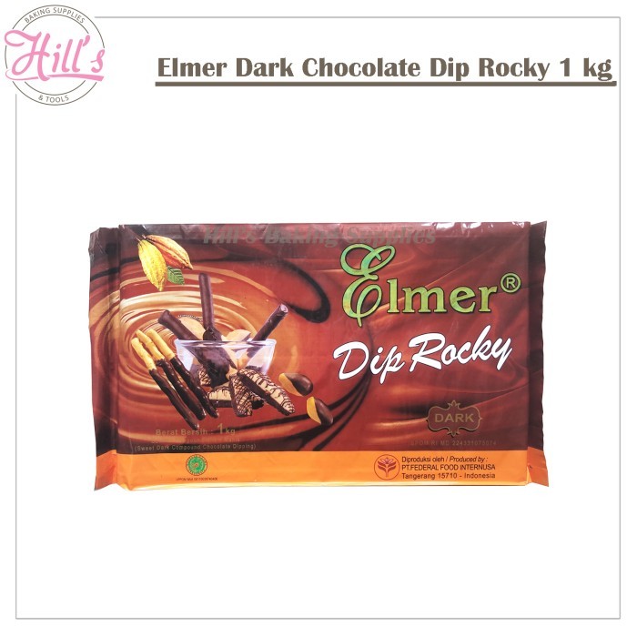

ELMER DIP ROCKY 1 kg / DARK COMPOUND CHOCOLATE DIPPING COKELAT COKLAT