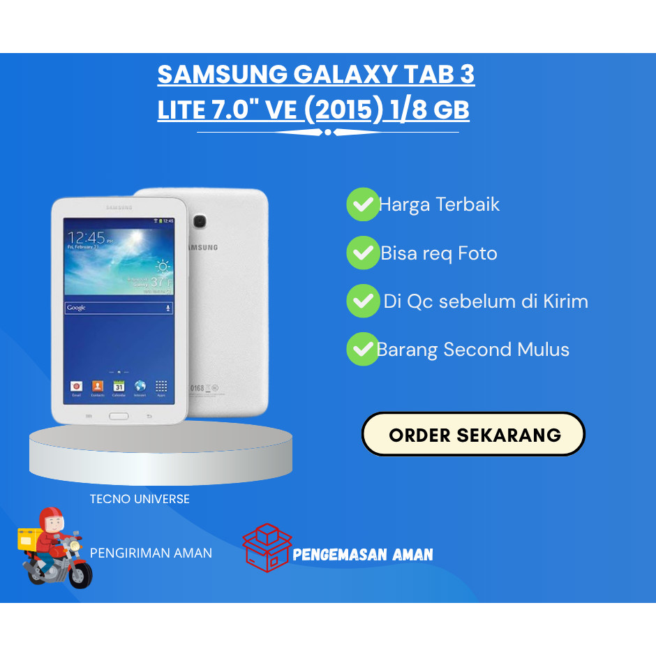 Samsung Galaxy Tab 3 Lite 7.0" VE (2015) 1/8 GB Second- Tecno Universe