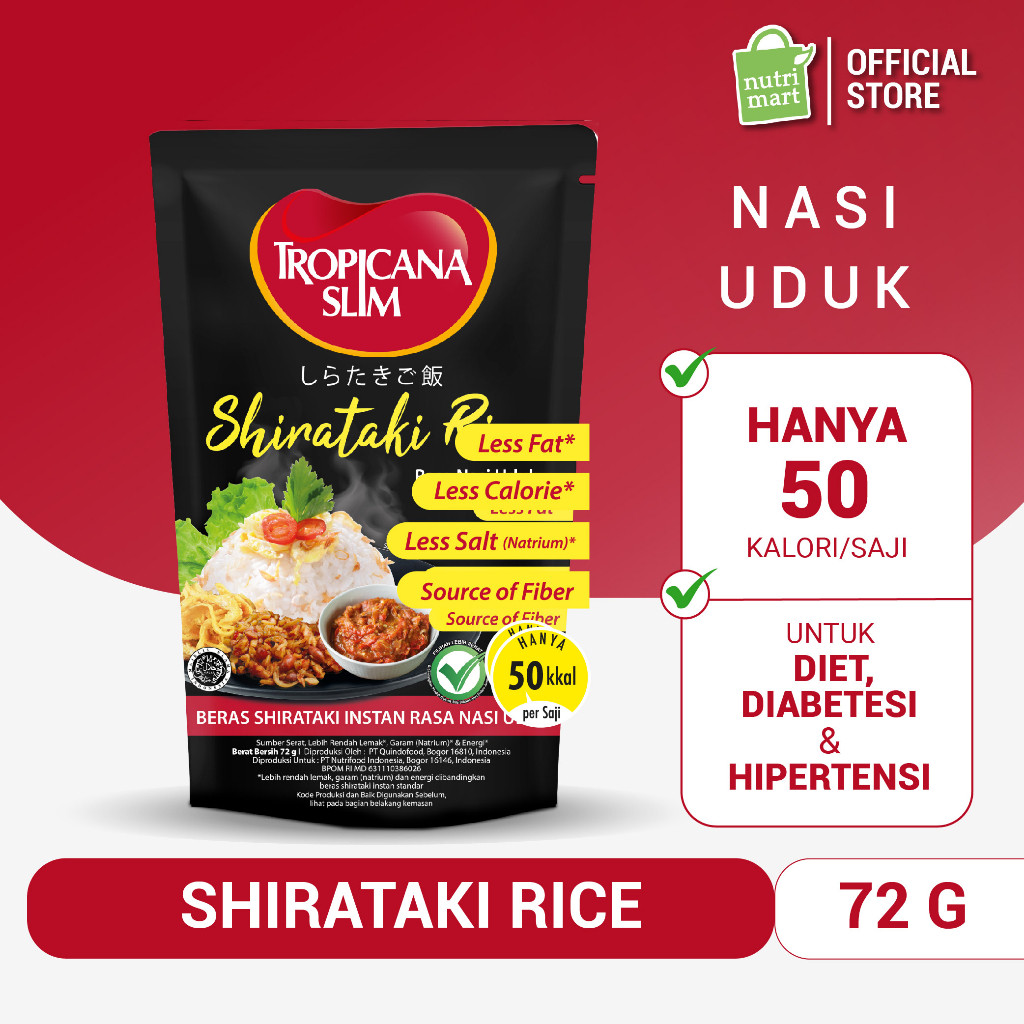 

Tropicana Slim Shirataki Rice 72 g - Bantu Dukung Hidup Sehat