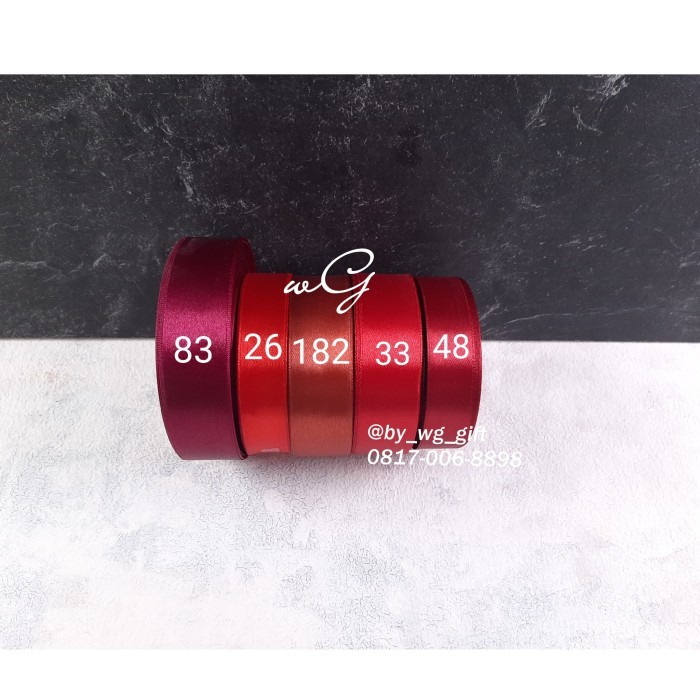 

Pita Satin - Polos ; Mix Colour G ; Mix Size; Panjang 20 yards