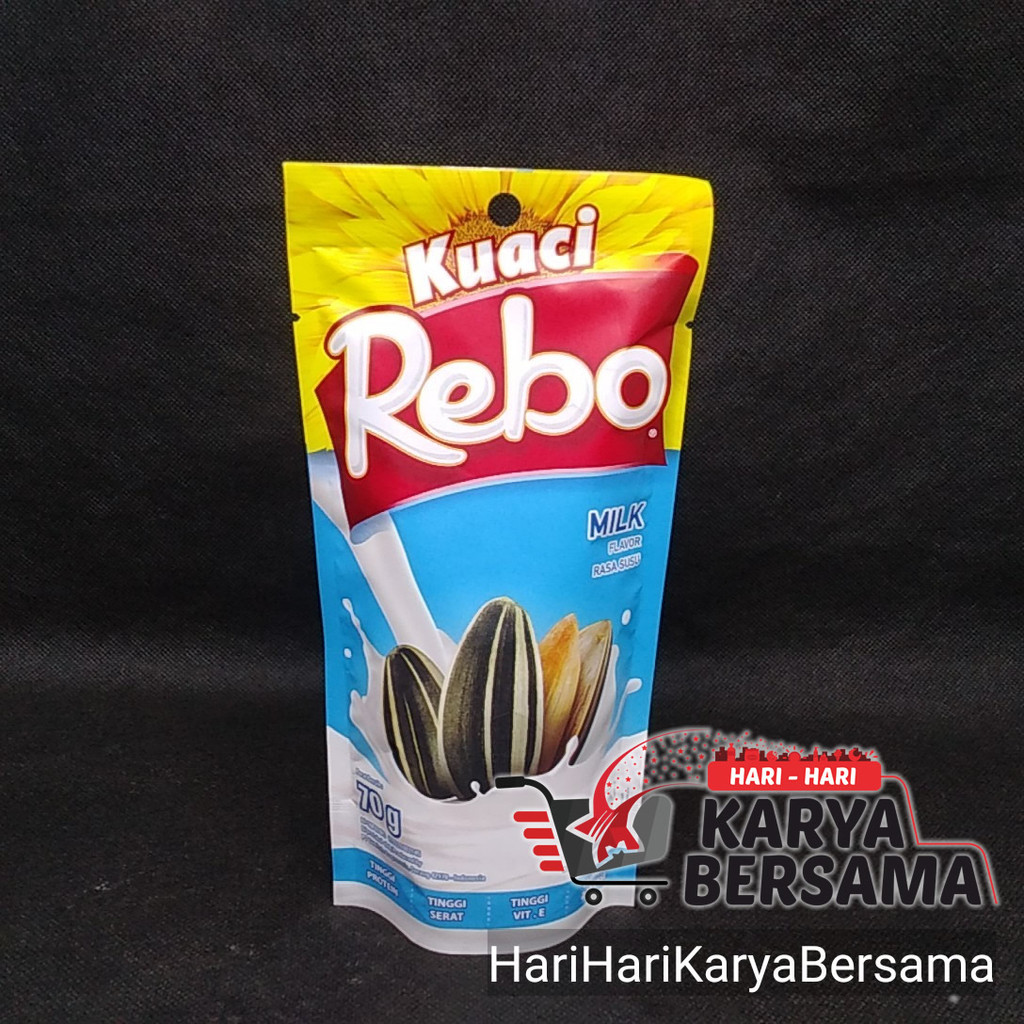 

MAKANAN RINGAN BIJI BIJIAN KUACI REBO SUNFLOWER SEEDS MILK POUCH 70GR