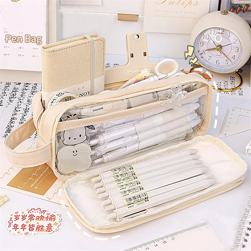 

6.6 Tempat Pensil Pencil Case Large Capacity Transparan Kantong Pensil Kapasitas Besar Perlengkapan Sekolah Tempat Pena Celana Panjang Tempat Pensil Sekolah Tempat Pensil Alat Tulis