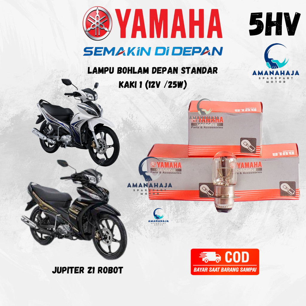 (GARANSI) ORI (PAKET 10 PCS) LAMPU BOHLAM DEPAN JUPITER Z1 ROBOT (5HV) | SPAREPART ORIGINAL  SUKU CA