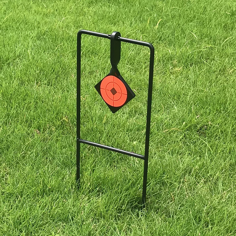 Metal Animal Shooting Target Slingshot Hunting Catapult Practice Self Resetting Spinning Target