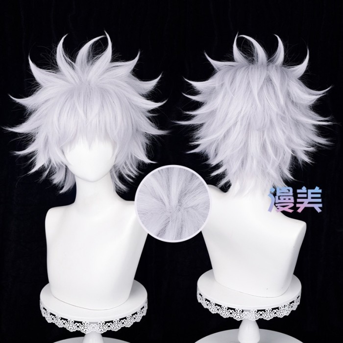 NM56GH Manmei Anime Hunter x Hunter Killua Zoldyck Cosplay Wig 30cm