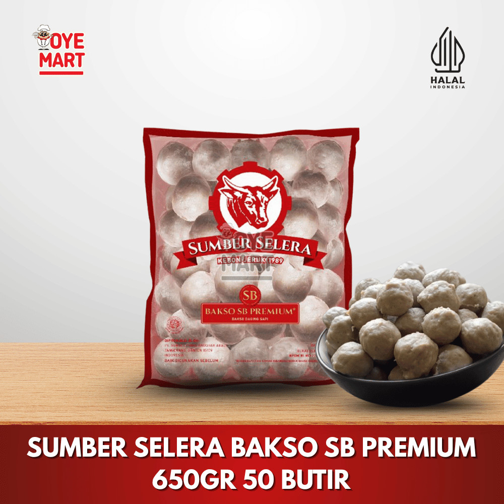 

SUMBER SELERA BAKSO SB PREMIUM 650GR ISI 50 / BASO SAPI