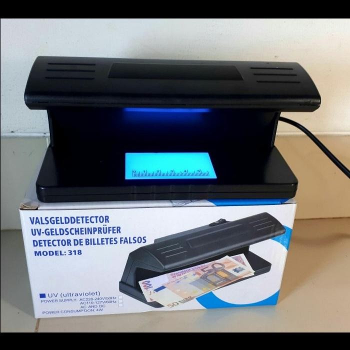 Alat Deteksi Uang /alat sensor uang/Money Detector model 318 - 318 lampu UV