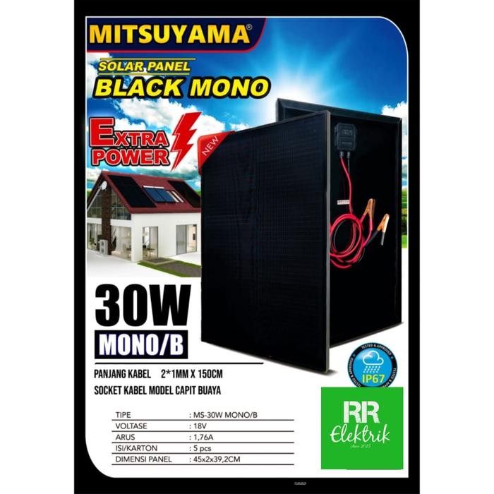 Solar Panel Solar Cell Panel Surya 30wp Mono 30wp Monocrystalline - 30wp Mono