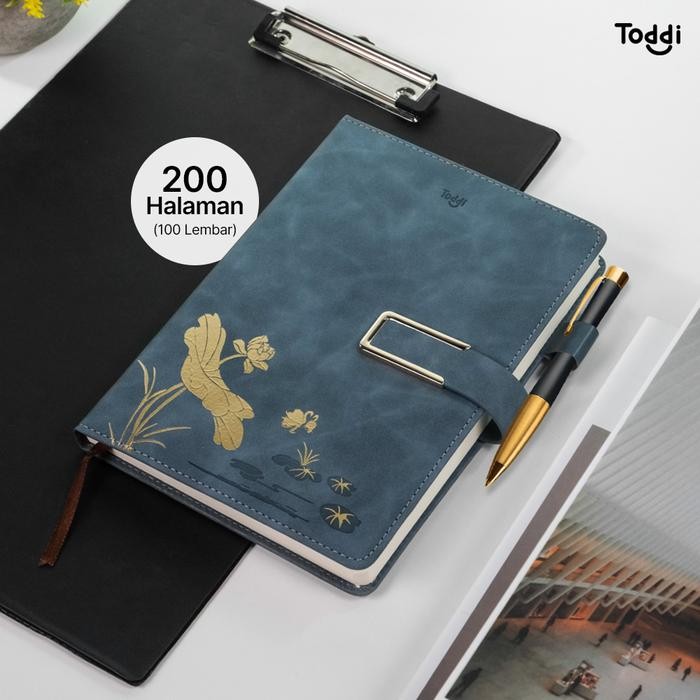 

Toddi Buku Jurnal Leather Notebook Diary A5 80GSM 200 Halaman - TD663 - Light Blue