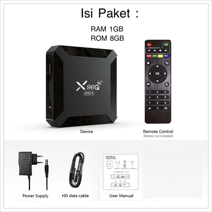 Set Top Box Digital Android X96Q PRO | Android TV BOX X96Q PRO Player - 1GB NO KEYBOARD