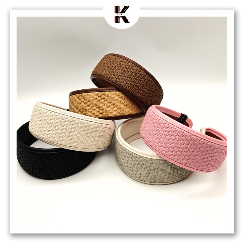 [KOOKO] Bando Accesories Korea Wanita Motif Polos Bando Samping Lebar - 6016