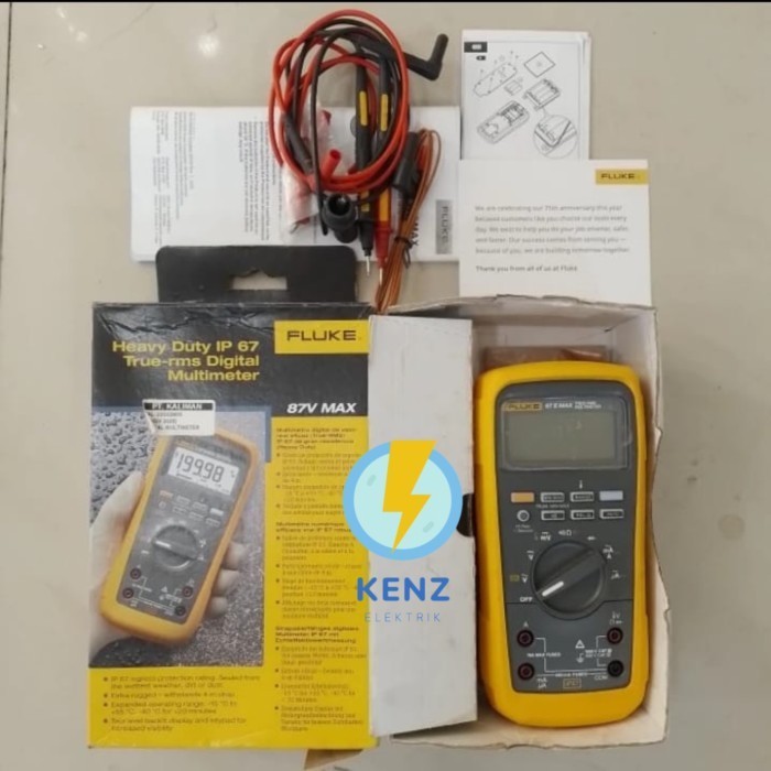 FLUKE 87V MAX TRUE RMS INDUSTRIAL DIGITAL MULTIMETER 87V MAX 87VMAX