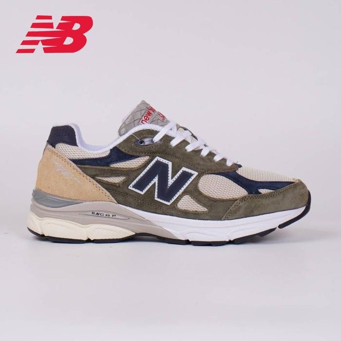 SEPATU NB NEW BALANCE 990 V3 OLIVE NAVY TAN