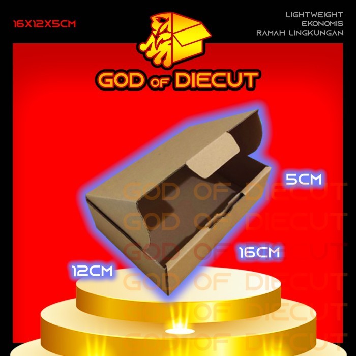 

KARDUS DIECUT 16x12x5 CM - Karton Kotak Packaging Packing Box Pizza