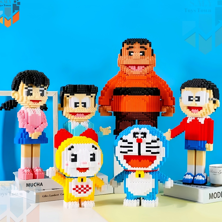 SMY Toystown Nano Blocks Doraemon Medium Series 3D Model Mainan Blok Susun Blok Konstruksi Brick Mag