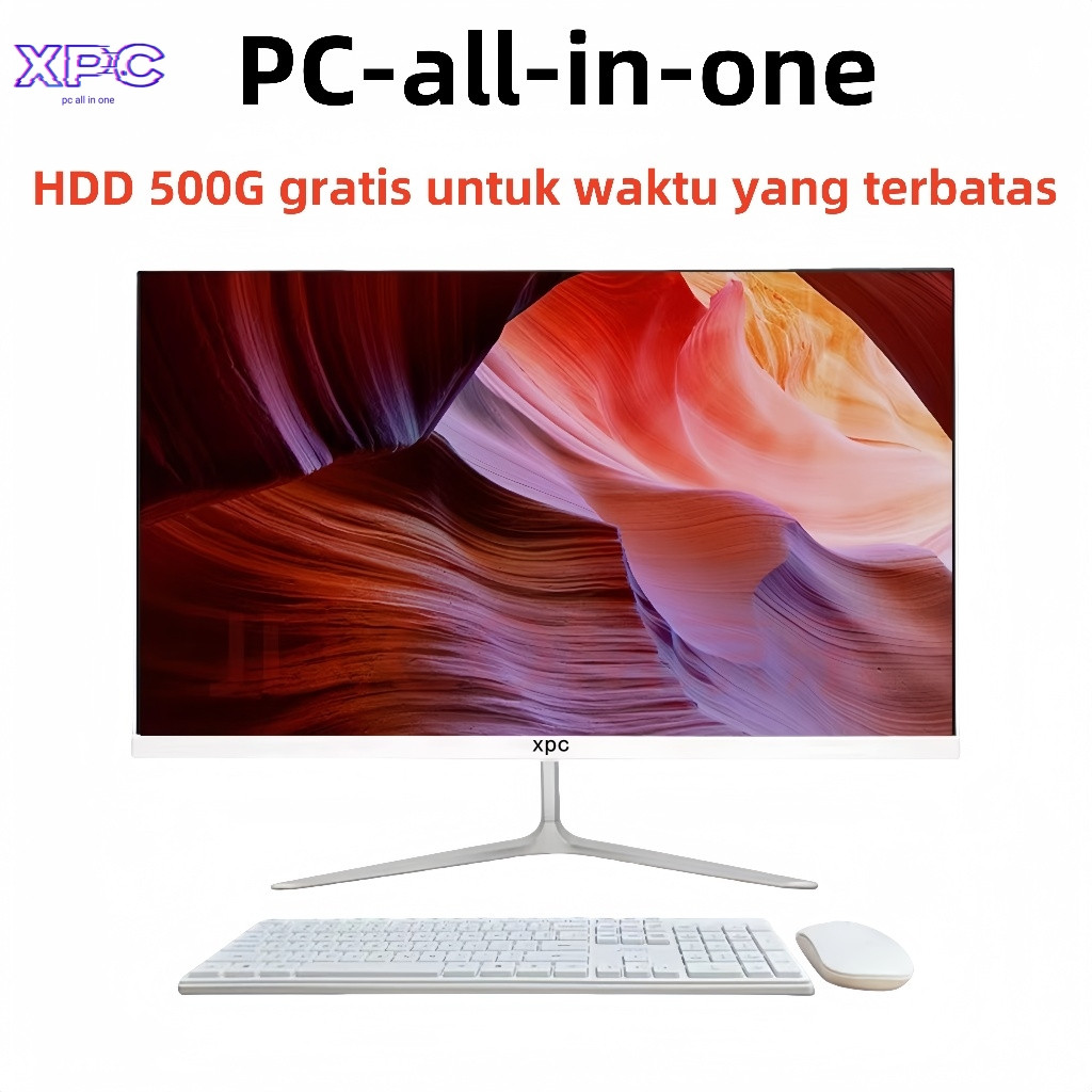 NEW XPC - PC All in One HDD 500G gratis Prosesor Intel Core Komputer kantor all in one windows10/win