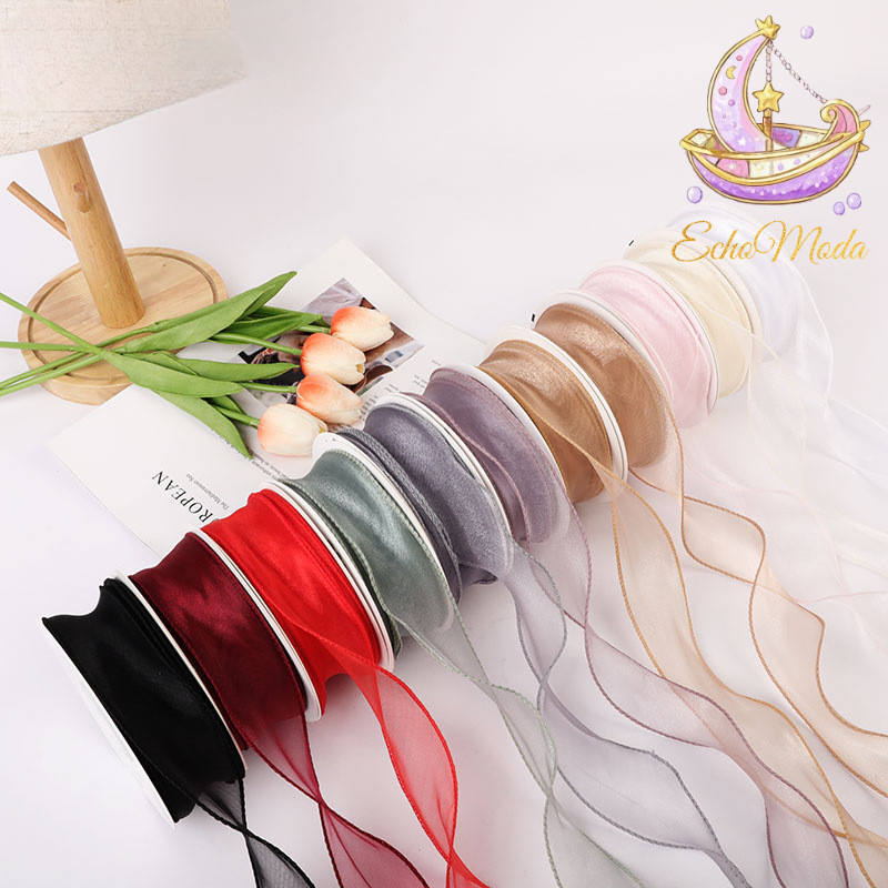 

【1 ROLL 10 Yard】Pita Ribbon Rainbow/Pita Ribbon Gold Edge/Fishtail Wave Gelombang/Kado Dekorasi Hampers Bouquet /Pita Bucket Bunga/Pita Kado Bahan Satin/Dekorasi Kado Pita Hias/Korean Ribbon Wave