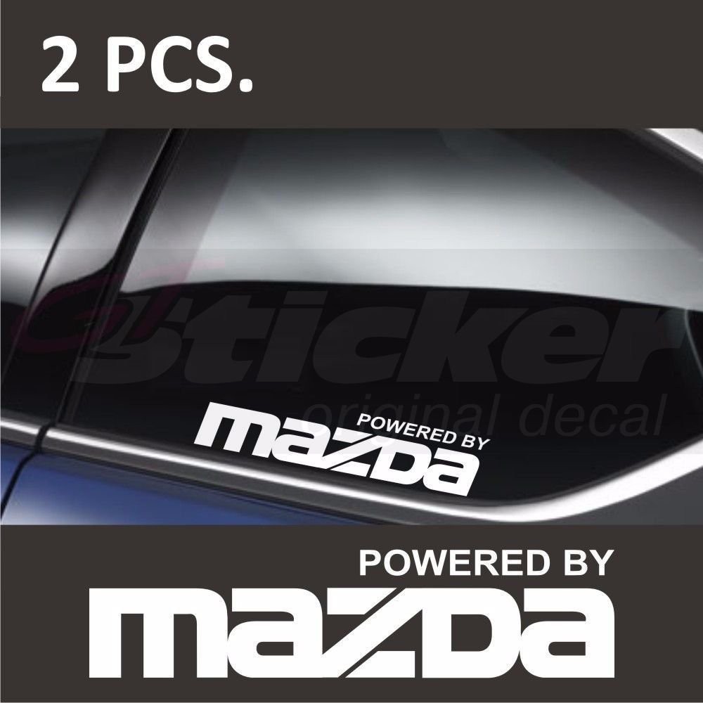 stiker power by mobil mazda 2 pcs