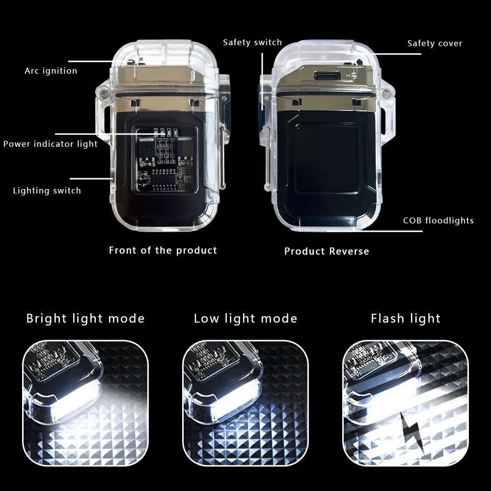 Bisa COD Korek Api Elektrik 050 Listrik USB Type C Senter Mancis Plasma Listrik Torch Tahan Air Prak