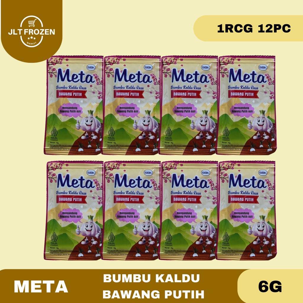 

Meta Bumbu Kaldu Rasa Bawang Putih 6G - 1RCG/12PC / Kaldu Bawang Putih / Seasoning / Bawang Putih Bubuk / Powder