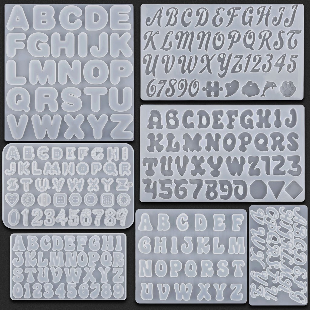

Alphabet Epoxy Resin Silicone Mold Letter Number Mould DIY Keychain Earring Pendant Epoxy Resin Jewelry Crafts Casting Mold