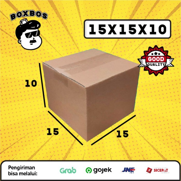 

KARDUS BOX uk 15x15x10 CM Kotak Packaging Corrugated SHEET POLOS