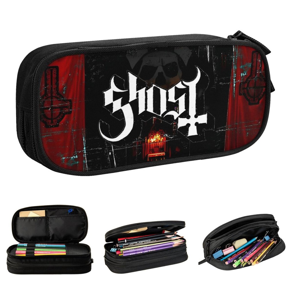 

Ghost Band Pencil Cases New Pen Holder Bag Kids Big Capacity Office Gift Pencil Box