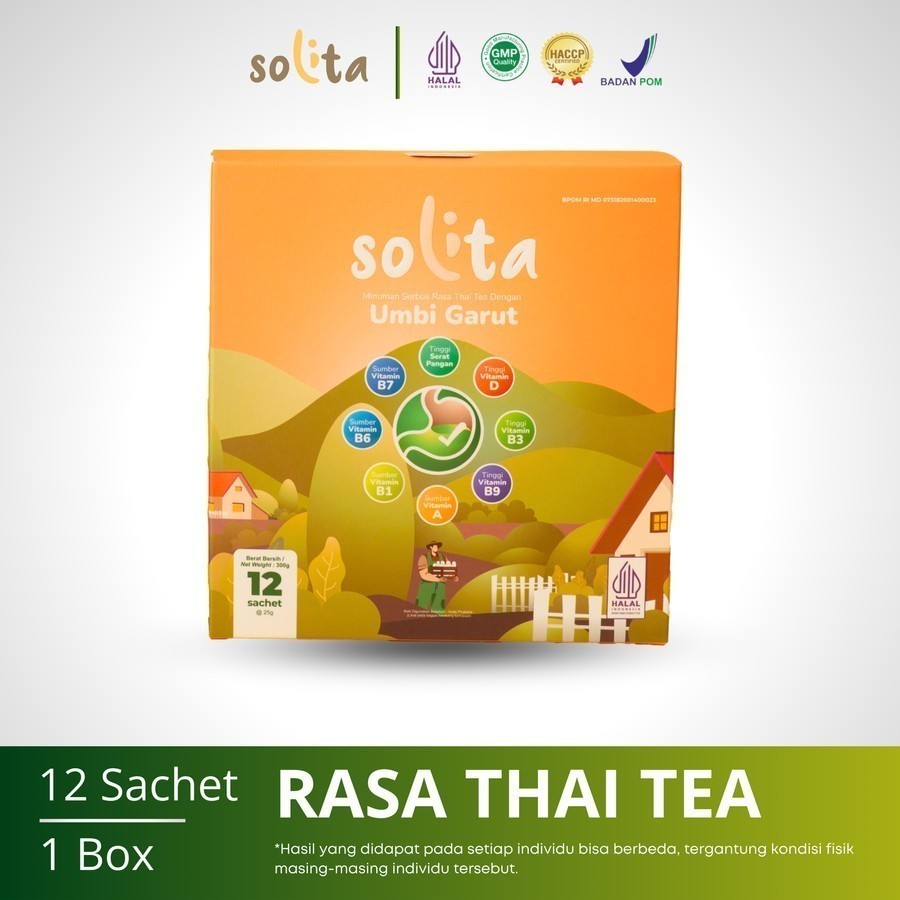 

READY SOLITA MINUMAN SERBUK UMBI GARUT ATASI ASAM LAMBUNG, MAAG, GERD | RASA COKELAT - 12 SACHET