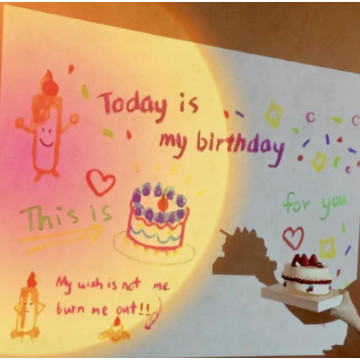 Happy Birthday Projector Party Lamp Cute Birthday Gift Idea HBD Photo - Type 5