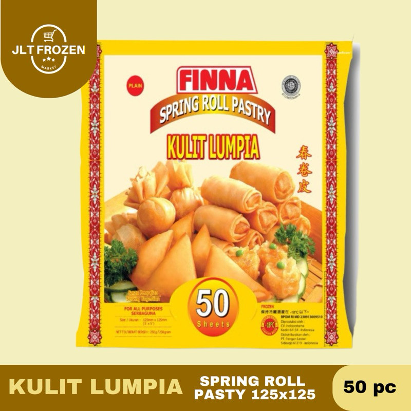 

Finna Kulit Lumpia Spring Roll Pastry 125 x 125mm isi 50Lembar