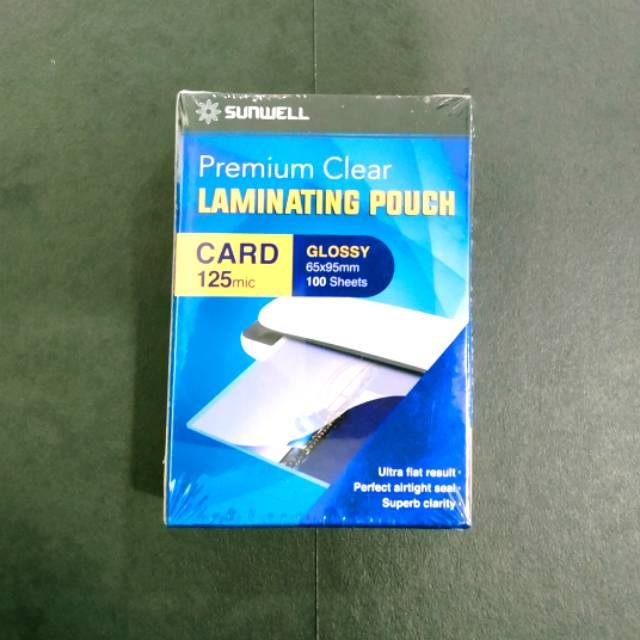 

(SN.ATK) LAMINATING CARD KTP 125MIC SUNWELL 100 LEMBAR