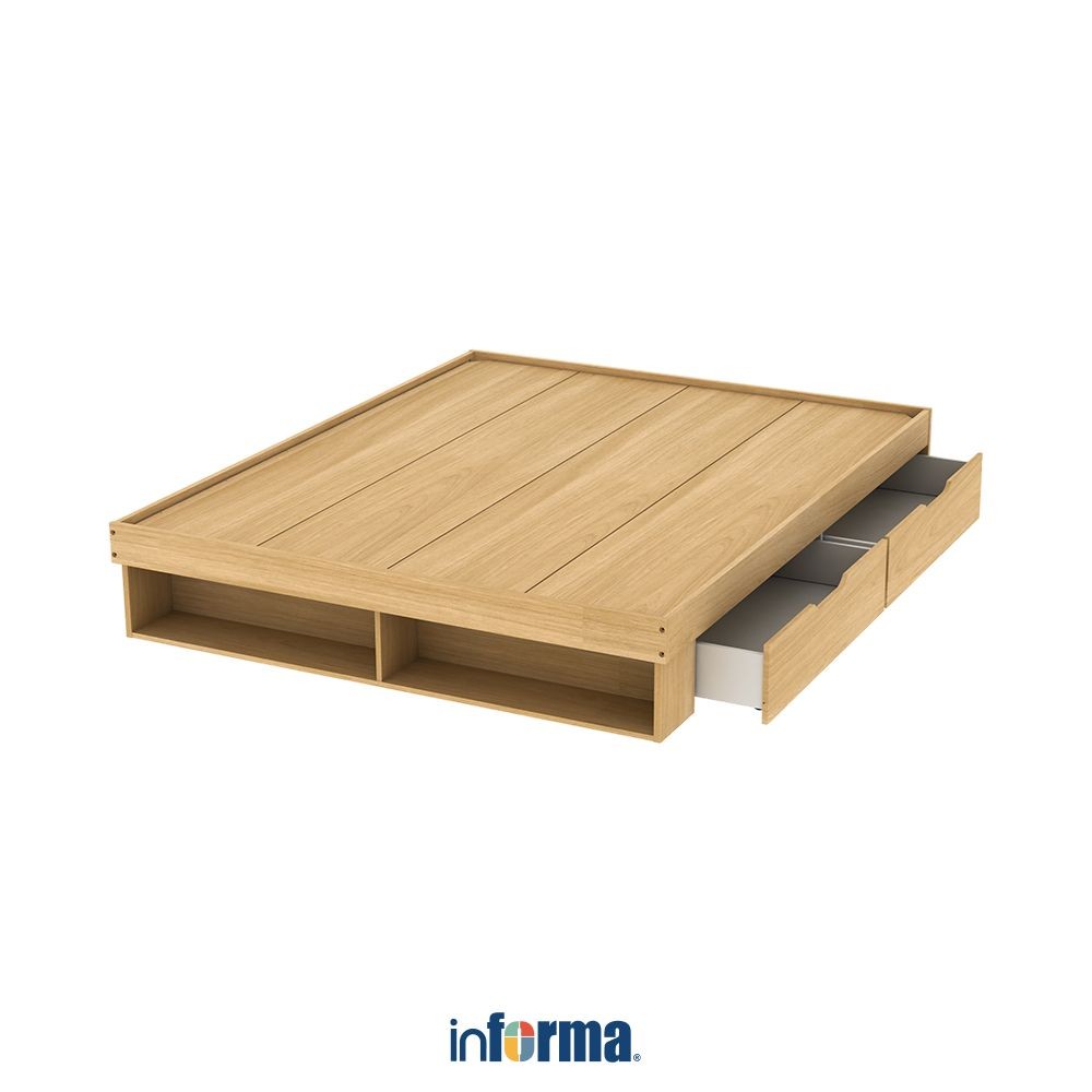 Informa 160x200 cm Gio Tempat Tidur - Euro Oak Bed Ranjang Kasur Perabot Tidur Furniture Kamar Tidur