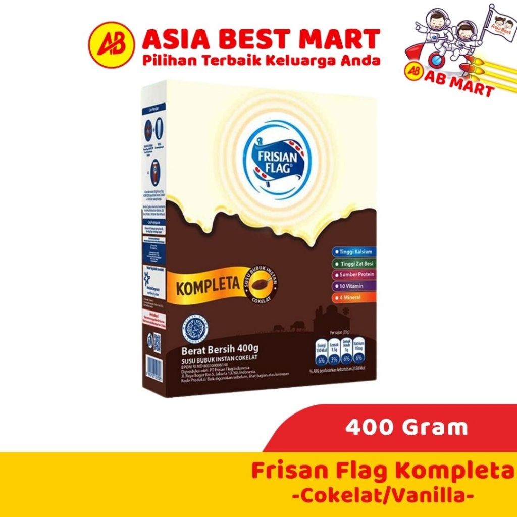 

Frisian Flag / Bendera Kompleta Cokelat Vanila 400 Gr Susu Bubuk