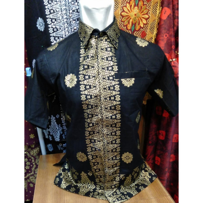 ✔WY.SY✔ - PROMO Baju Couple Batik Songket Palembang Gamis Wanita Kurung Melayu Modern - Kemeja Pende