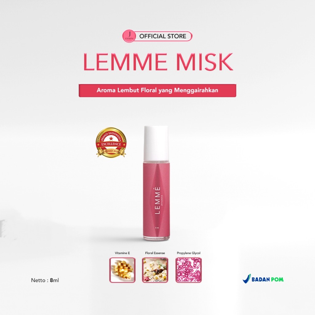 Jevarine Lemme Misk Perfume - Parfum Miss V Aman & Segar 8ml