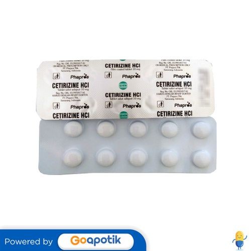 Cetirizine Hcl Phapros 10 Mg Strip 10 Tablet